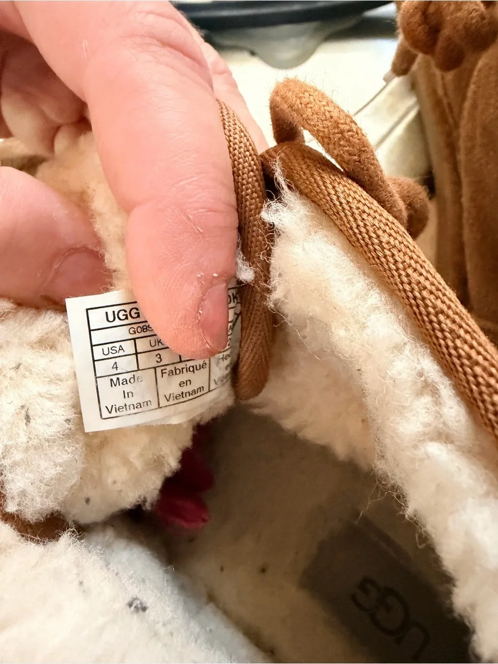 UGG Kids Chestnut Suede Faux-Shearling Lace-Up Boots